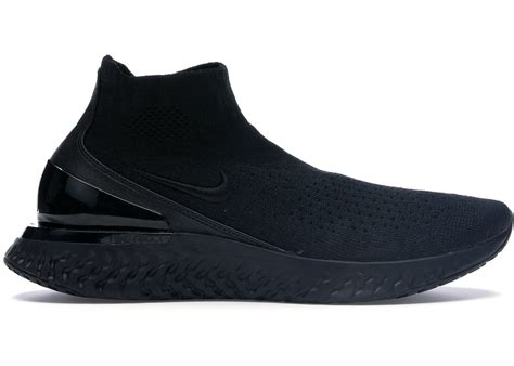 Nike Rise React Flyknit Triple Black Men's 